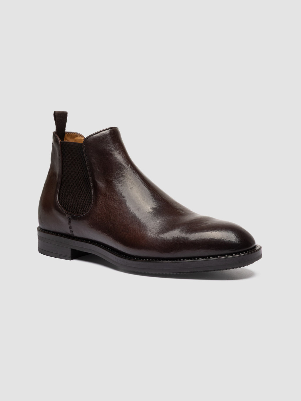 SILENT 003 - Braune Chelsea-Stiefel aus Leder - image 3,side view