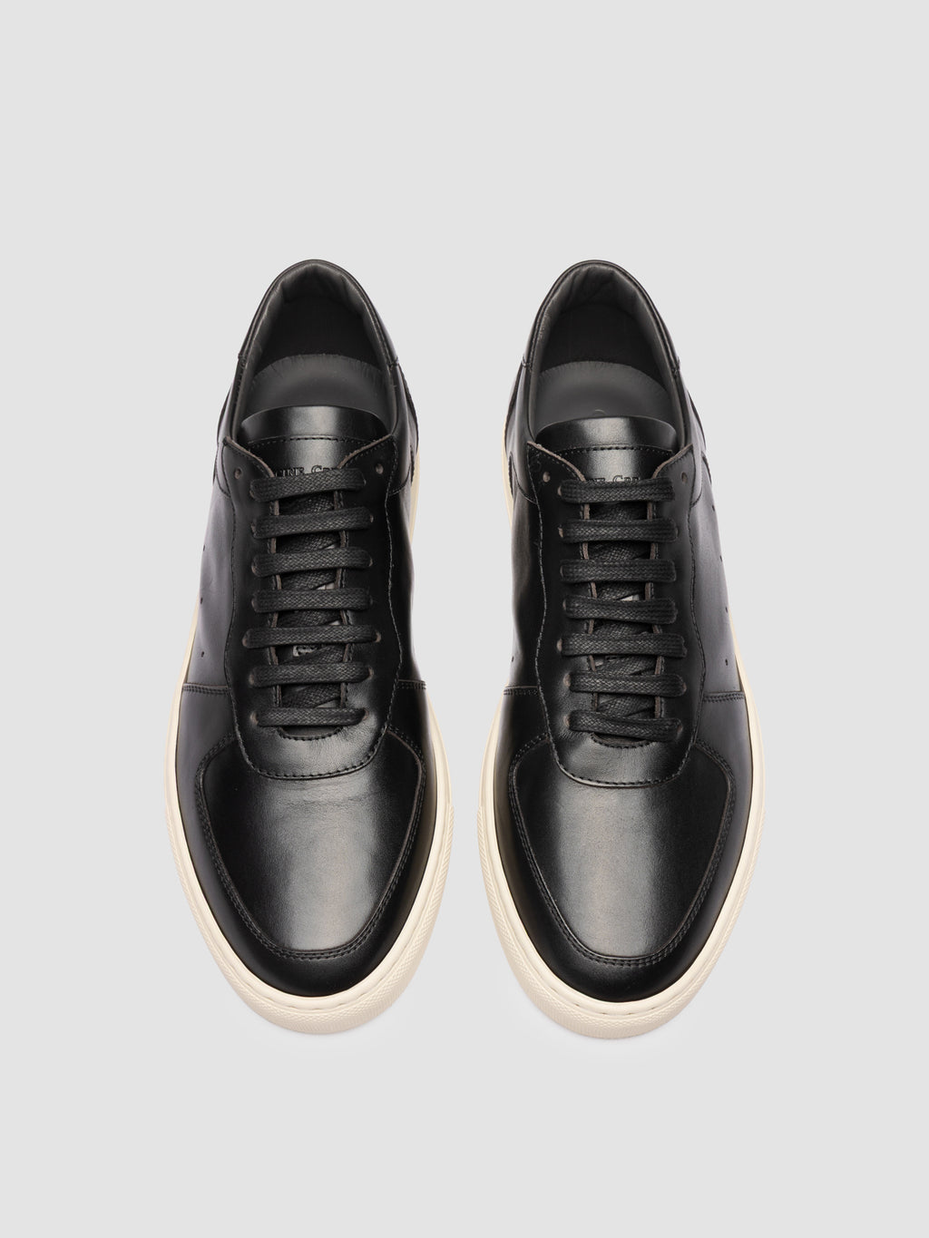 SISSO 001 - Sneaker Basse in Pelle Nera - image 2,side view