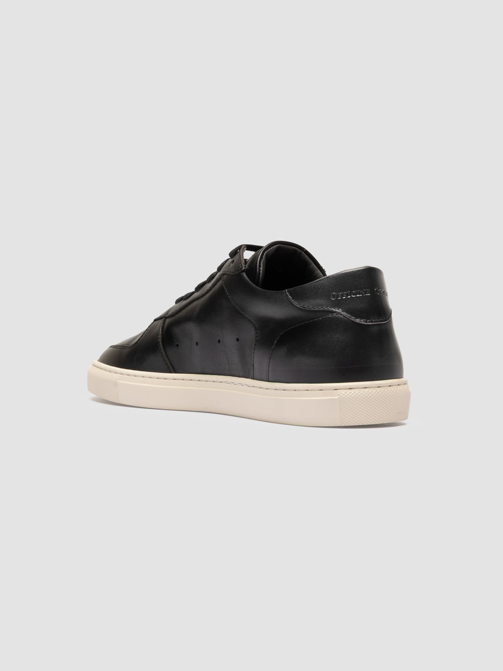 SISSO 001 - Sneaker Basse in Pelle Nera - image 4,side view