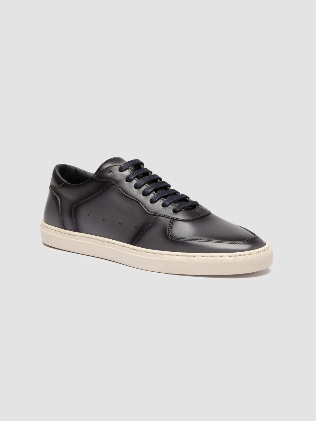 SISSO 001 - Blaue Low-Top-Sneakers aus Leder - image 3,side view
