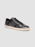 SISSO 001 - Blaue Low-Top-Sneakers aus Leder - thumb image 3,side view