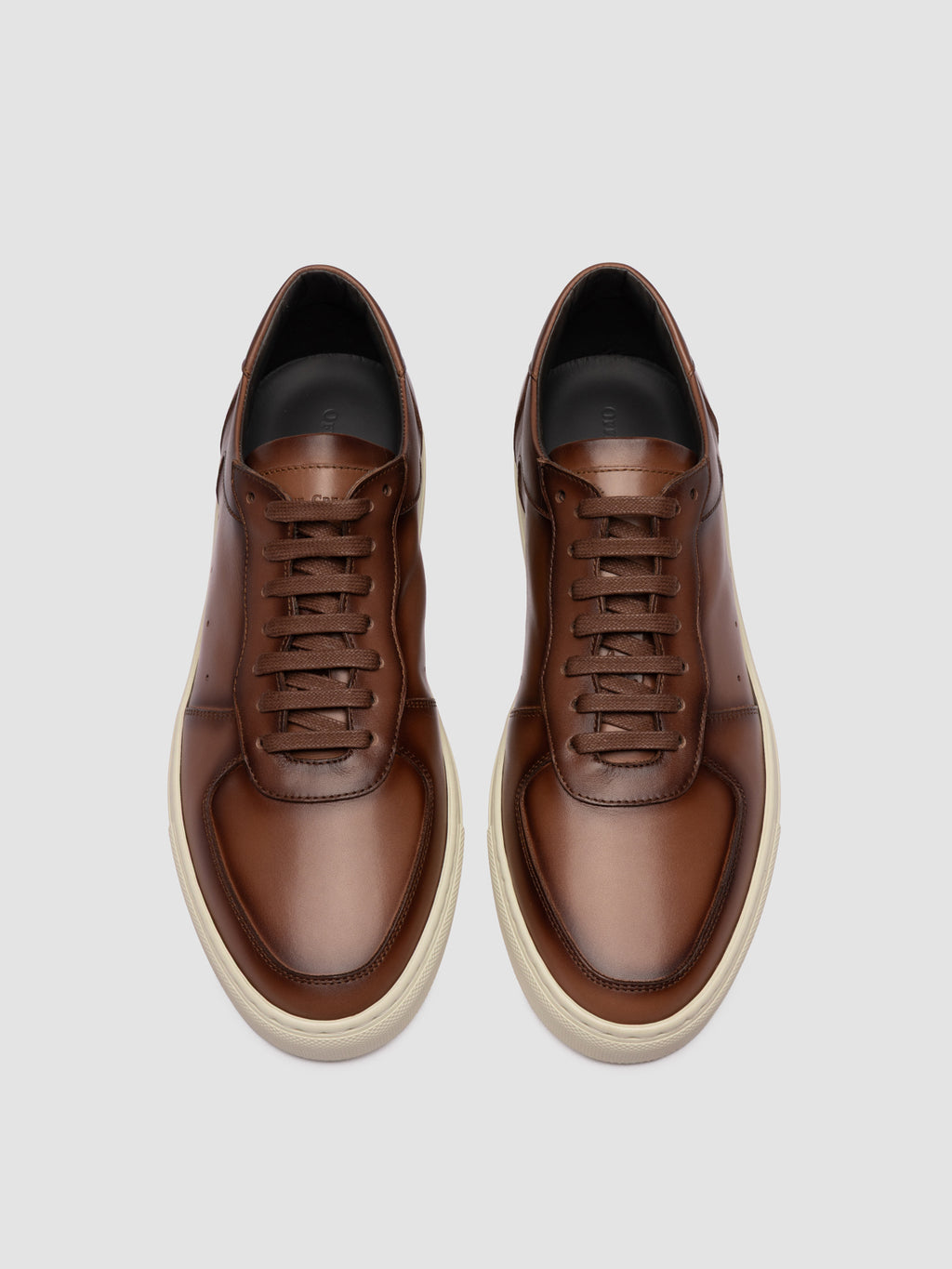 SISSO 001 - Sneaker Basse in Pelle Marrone - image 2,side view