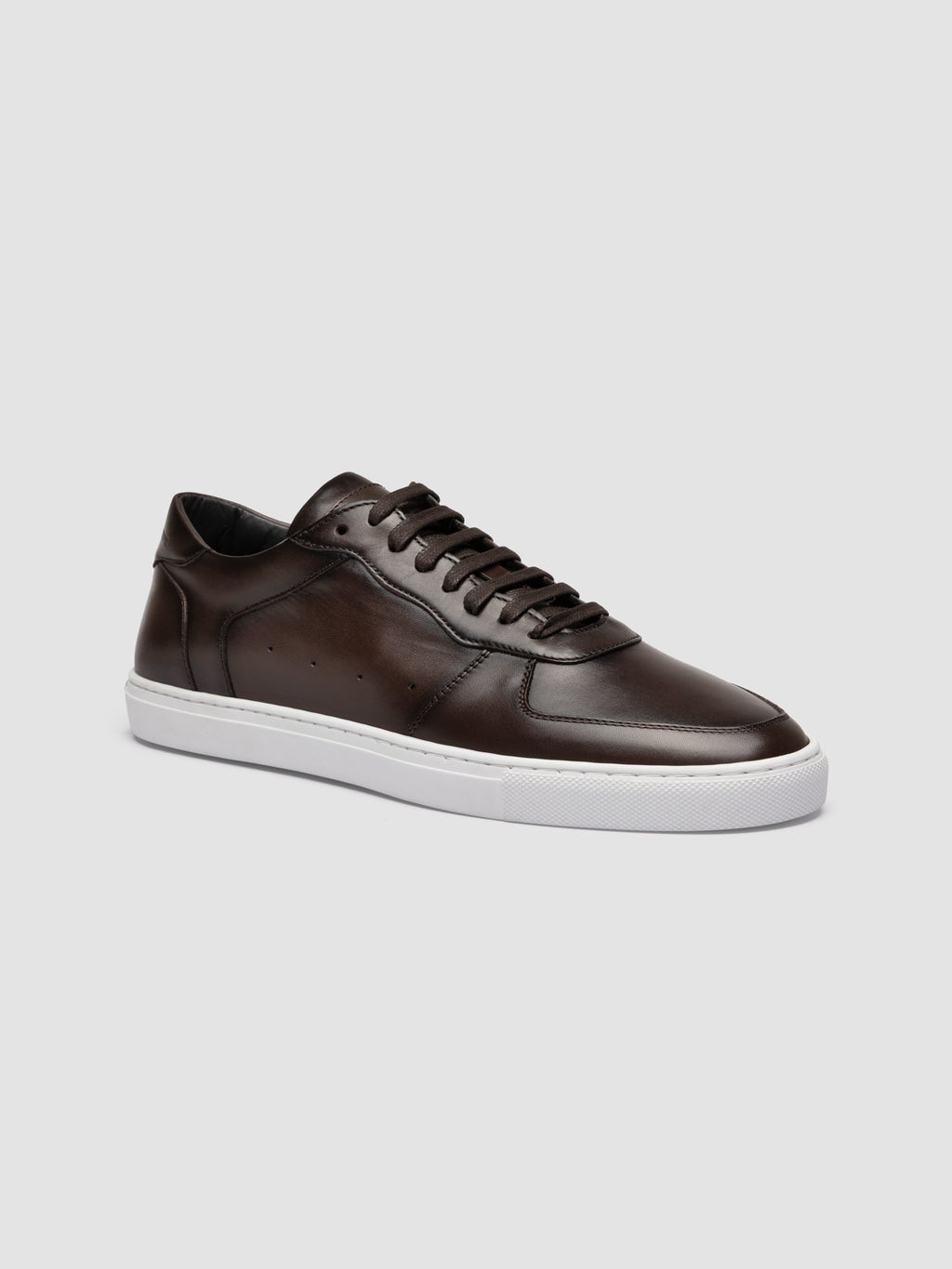 SISSO 001 - Braune Low-Top-Sneakers aus Leder - image 3,side view