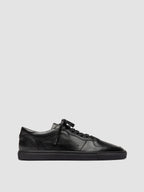 SISSO 001 - Black Leather Low-Top Sneakers