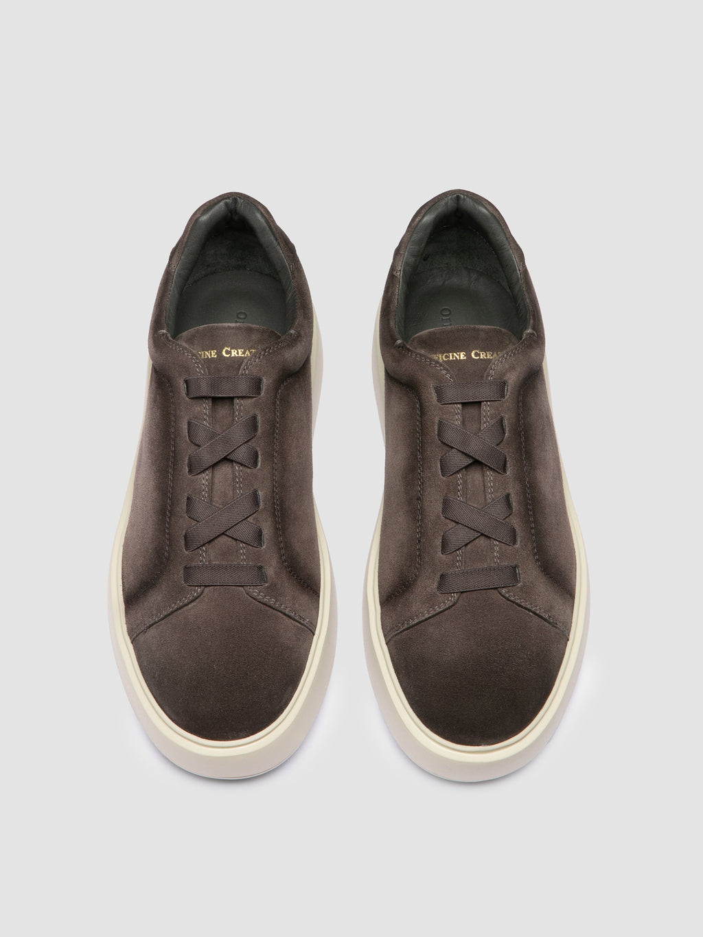 SLOUCH 001 - Graue Sneakers aus Wildleder - image 2,side view