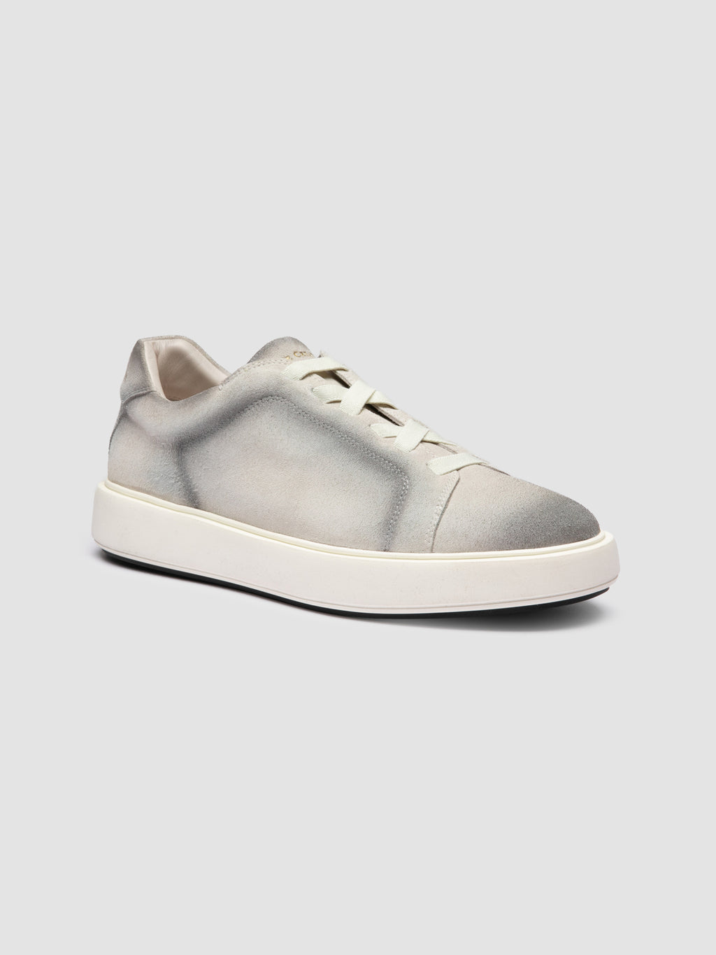 SLOUCH 001 - White Suede Sneakers - image 3,side view