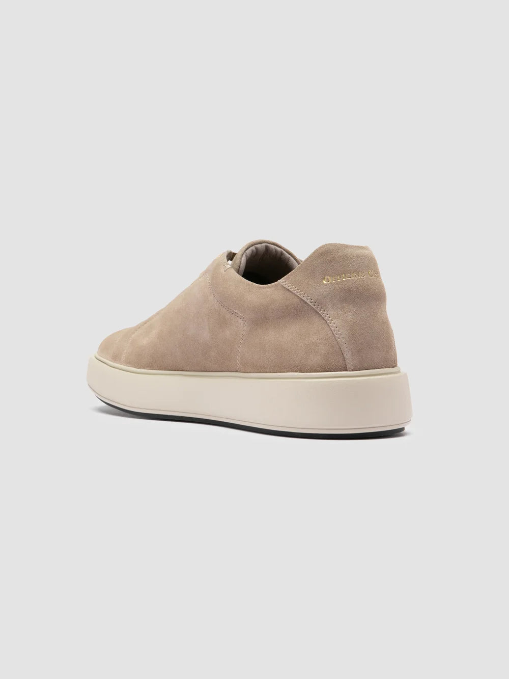 SLOUCH 001 - Sneaker in Pelle Scamosciata Color Tortora - image 4,side view