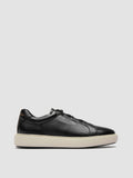SLOUCH 001 - Schwarze Low-Top-Sneakers aus Leder - thumb image 1,side view