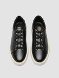 SLOUCH 001 - Schwarze Low-Top-Sneakers aus Leder - thumb image 2,side view