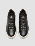 SLOUCH 001 - Braune Low-Top-Sneakers aus Leder - thumb image 2,side view