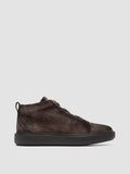 SLOUCH 005 - Sneakers Alte in Pelle Scamosciata Marrone - thumb image 1,side view