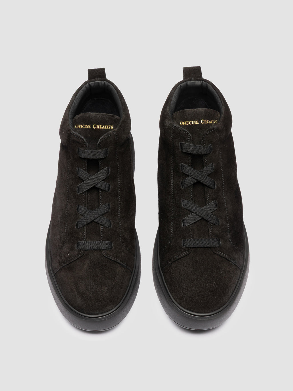 SLOUCH 005 - Black Suede High Top Sneakers - image 2,side view