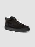 SLOUCH 005 - Black Suede High Top Sneakers - thumb image 3,side view