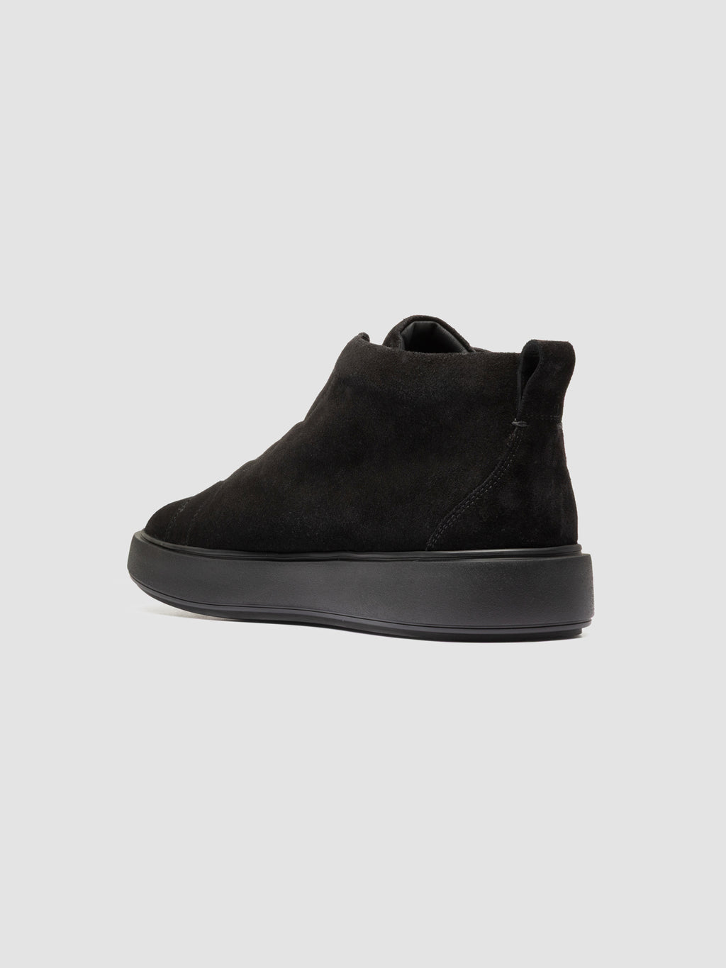 SLOUCH 005 - Black Suede High Top Sneakers - image 4,side view