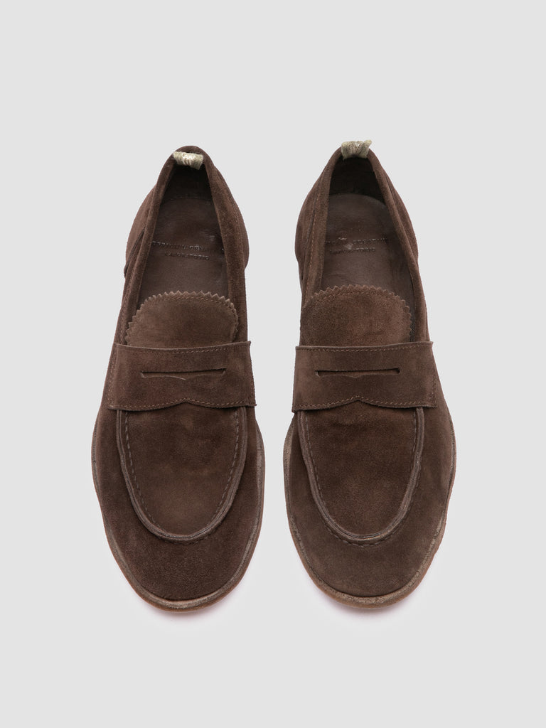 SOLITUDE 001 - Brown Suede Penny Loafers