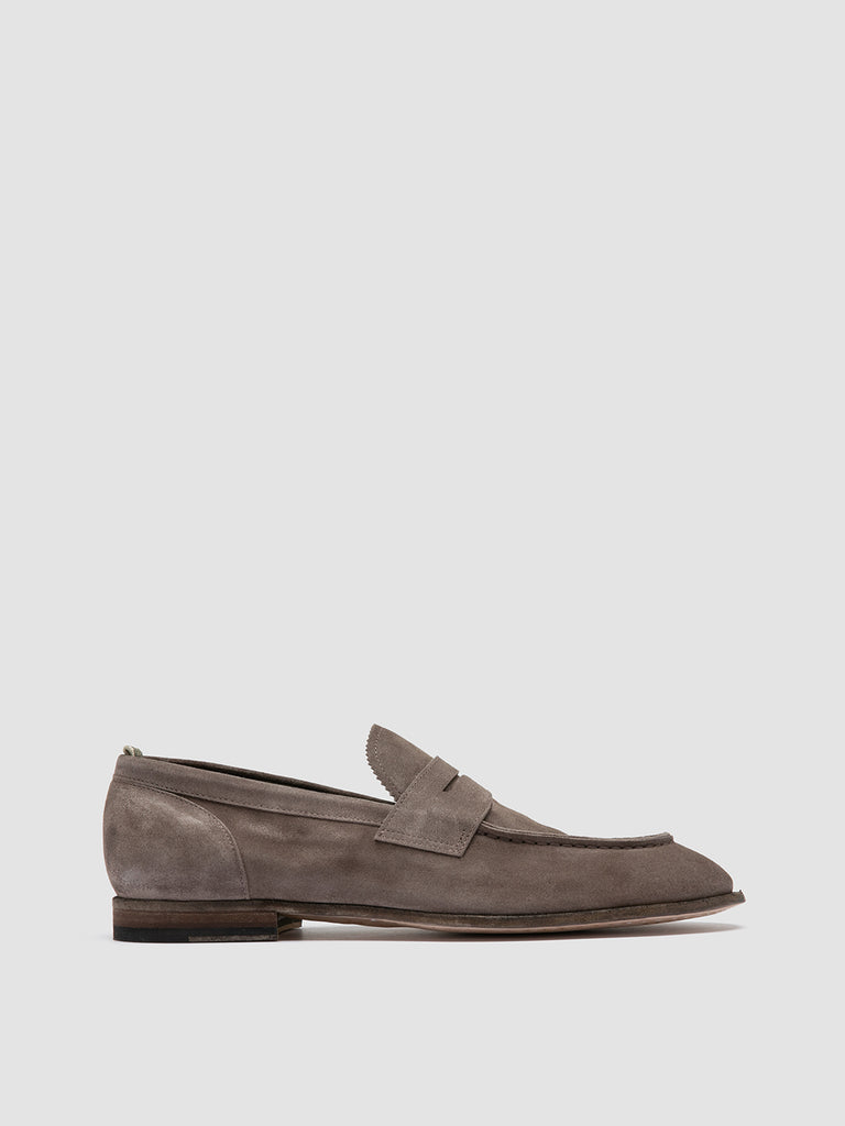 SOLITUDE 001 - Taupe Suede Penny Loafers
