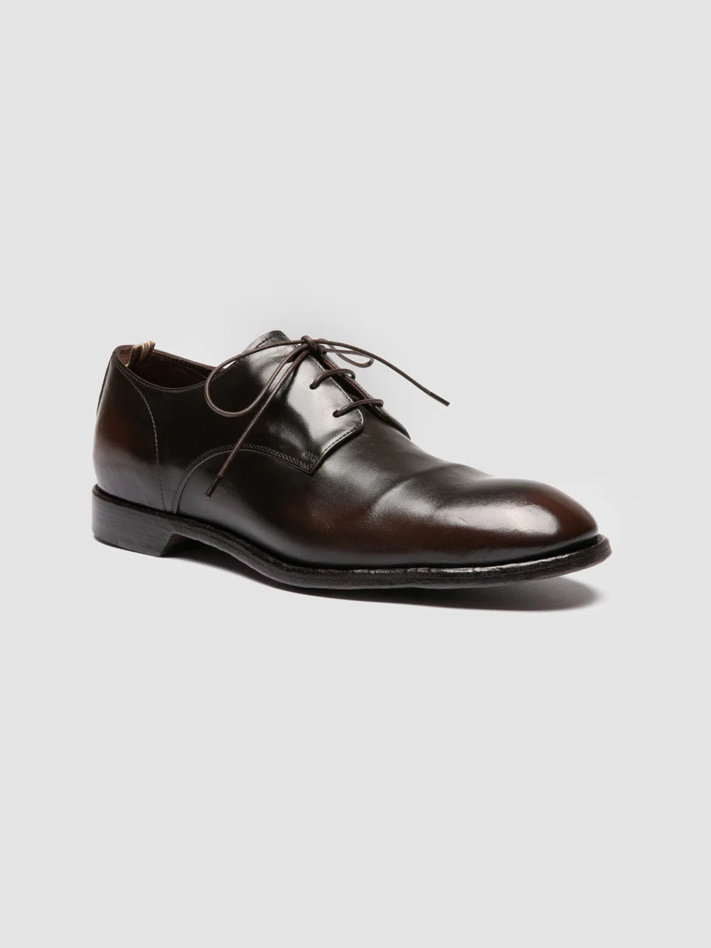 SOUND 002 - Braune Derby-Schuhe aus Leder - image 3,side view