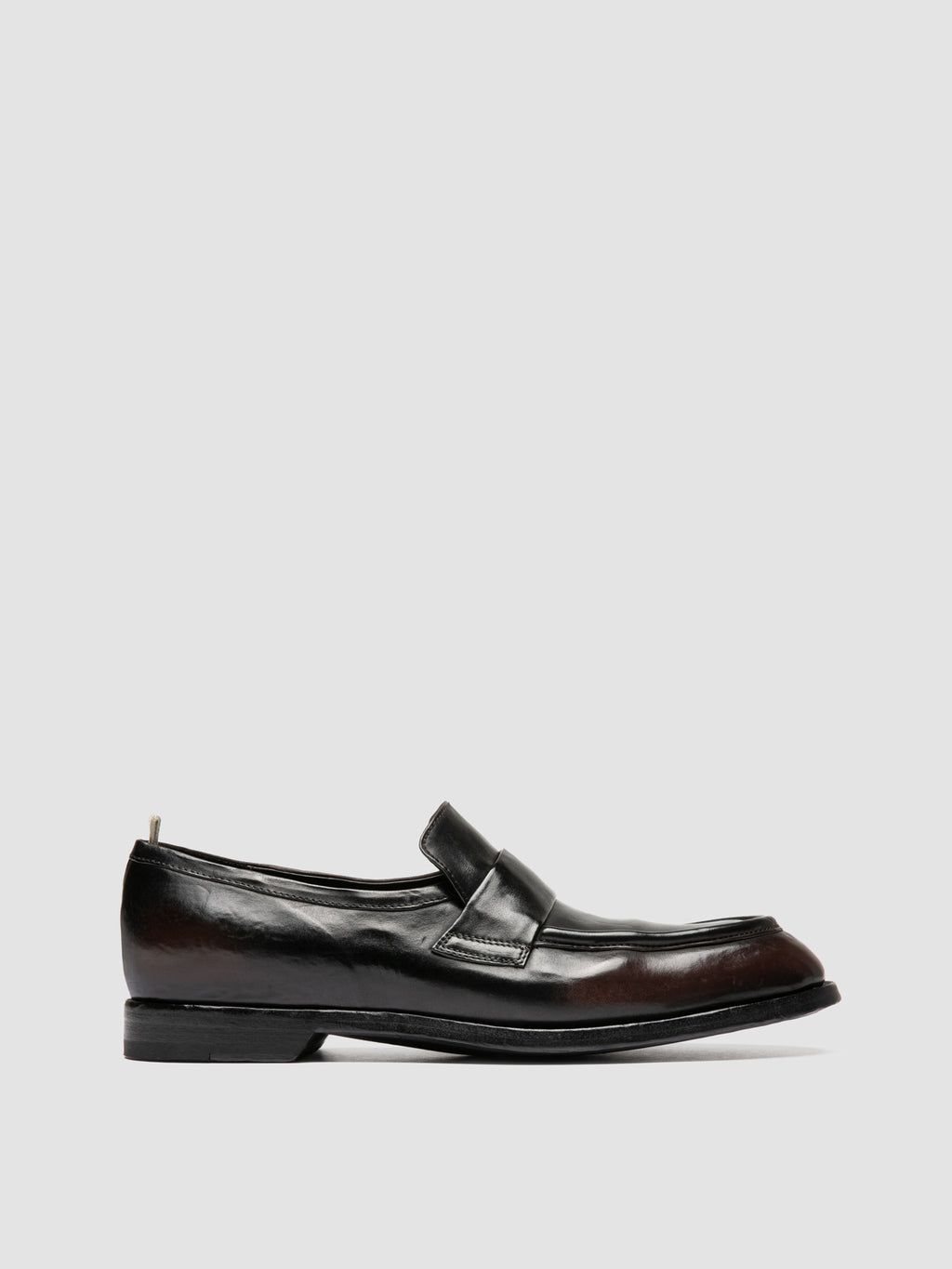 SOUND/010_W - Brown Leather Penny Loafers - image 1,side view
