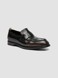 SOUND/010_W - Brown Leather Penny Loafers - thumb image 3,side view