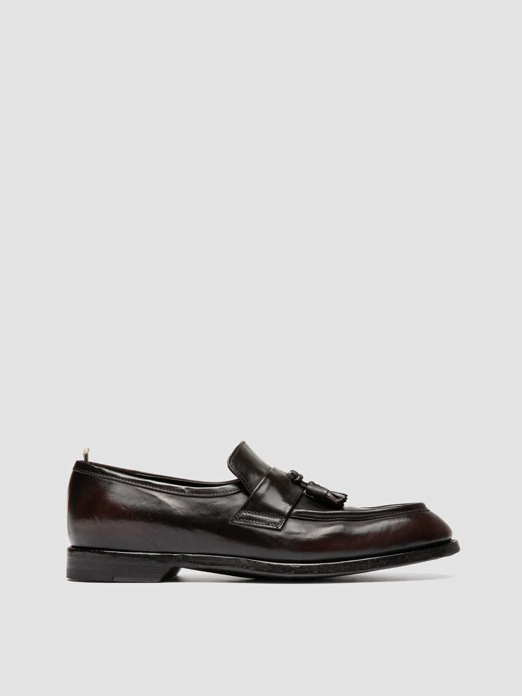 SOUND/011_W  - Brown Leather Tassel Loafers - image 1,side view