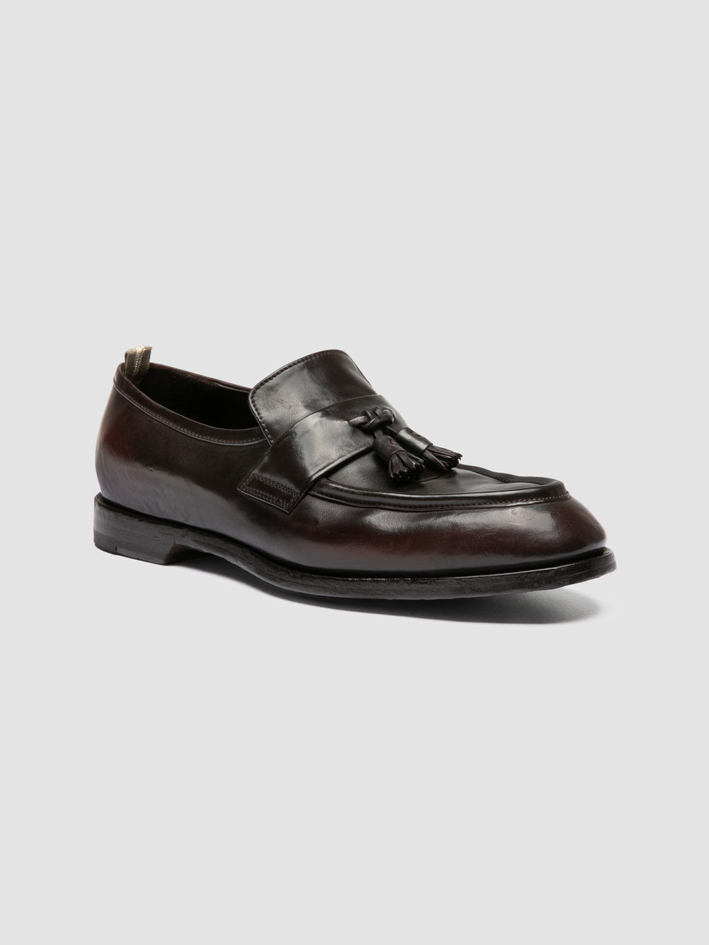 SOUND/011_W  - Brown Leather Tassel Loafers - image 3,side view