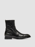 SOUND 015_W - Black Leather Zipped Boots - thumb image 1,side view