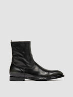 SOUND 015_W - Black Leather Zipped Boots