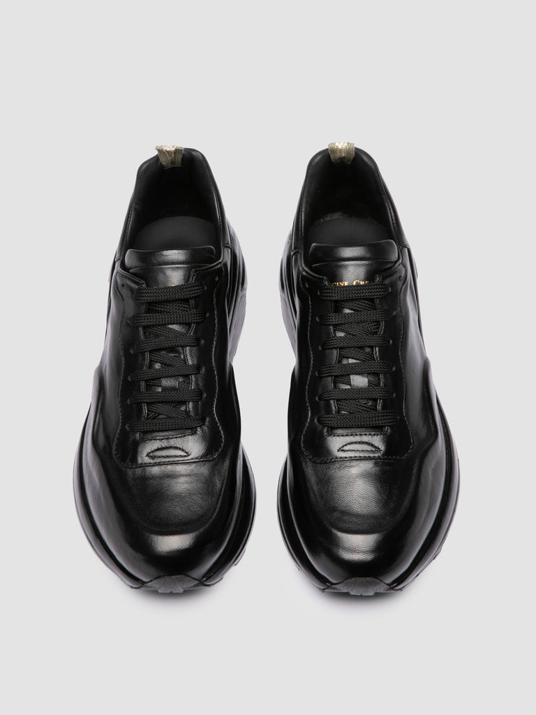 SPHYKE 001 - Black Leather Low-Top Sneakers