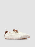 STRIKER 001 - White Leather and Suede Low-Top Sneakers - thumb image 1,side view