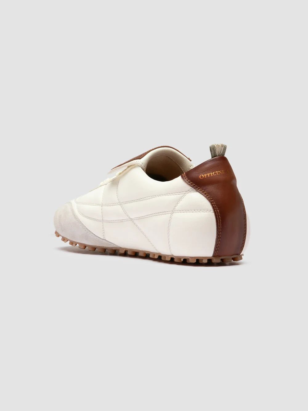 STRIKER 001 - White Leather and Suede Low-Top Sneakers - image 4,side view