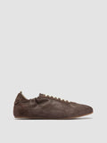 SUBSIDE 001 - Brown Leather and Suede Low-Top Sneakers - thumb image 1,side view
