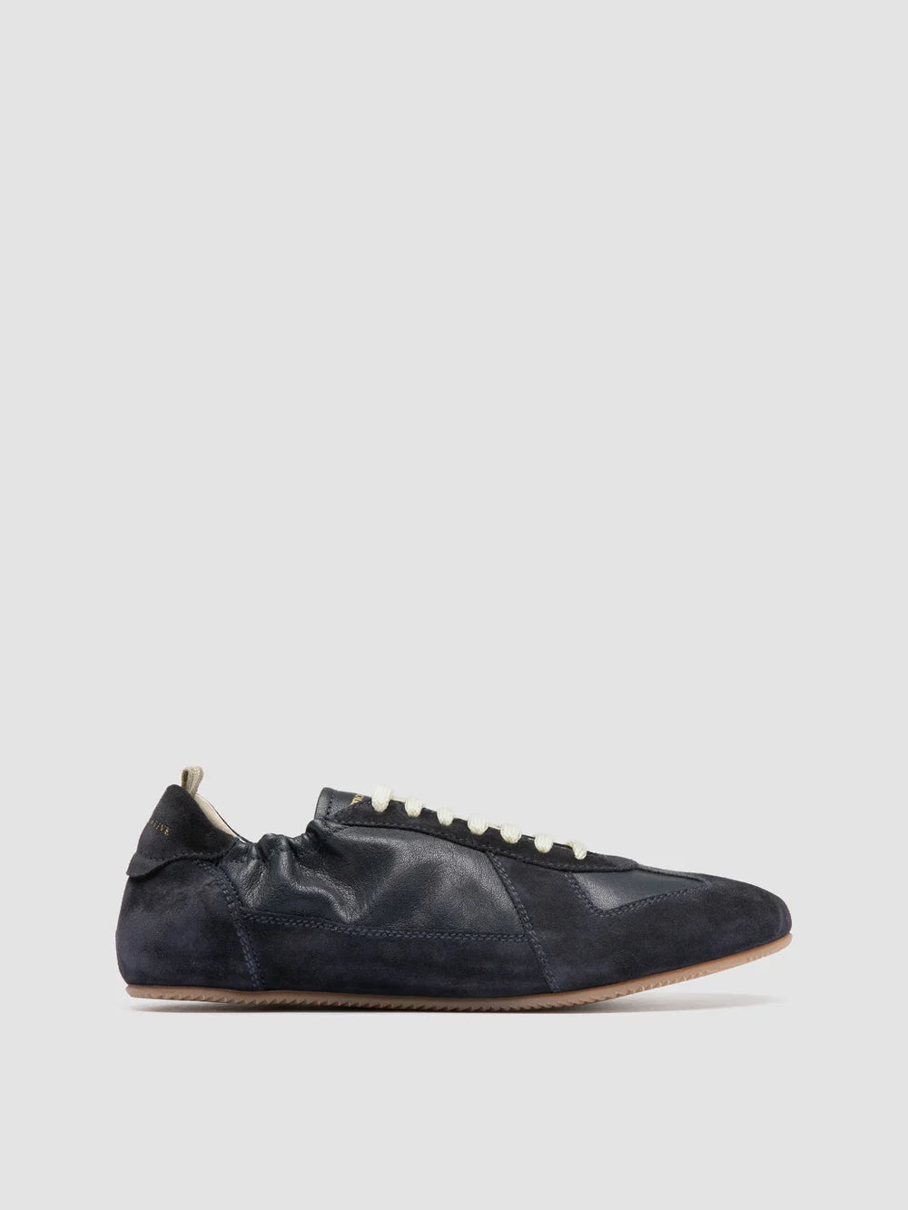 SUBSIDE 001 - Blue Leather and Suede Low-Top Sneakers - image 1,side view