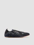 SUBSIDE 001 - Blue Leather and Suede Low-Top Sneakers - thumb image 1,side view
