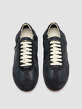 SUBSIDE 001 - Blue Leather and Suede Low-Top Sneakers - thumb image 2,side view