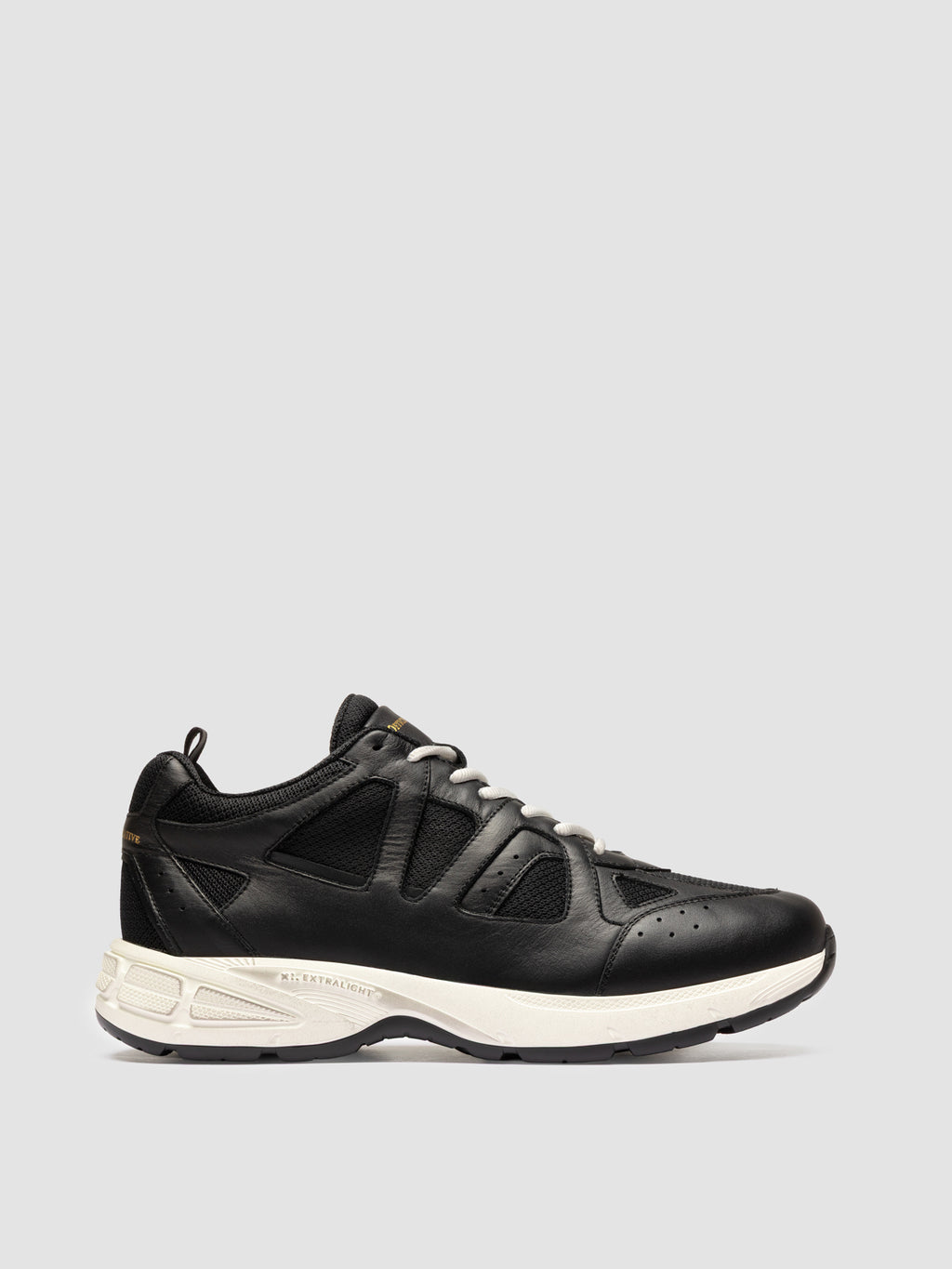 SUPURBIA 001 - Black Leather Low Top Sneakers - image 1,side view