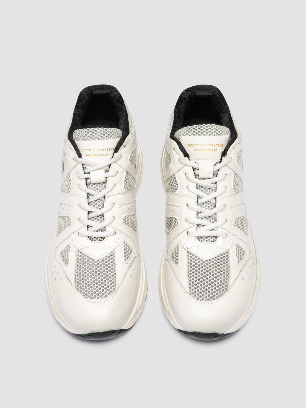 SUPURBIA 001 - White Leather Low Top Sneakers - image 2,side view