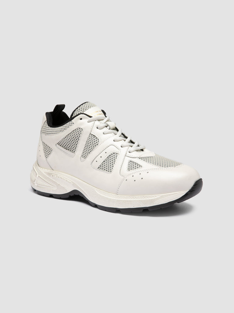 SUPURBIA 001 - White Leather Low Top Sneakers