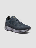 SUPURBIA 001 - Blue Leather Low Top Sneakers - thumb image 3,side view