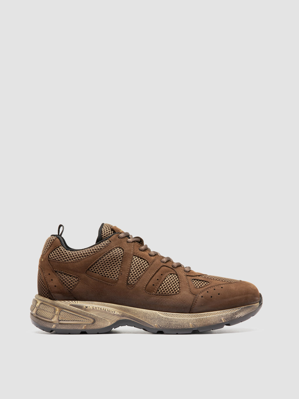 SUPURBIA 001 - Brown Leather Low Top Sneakers - image 1,side view