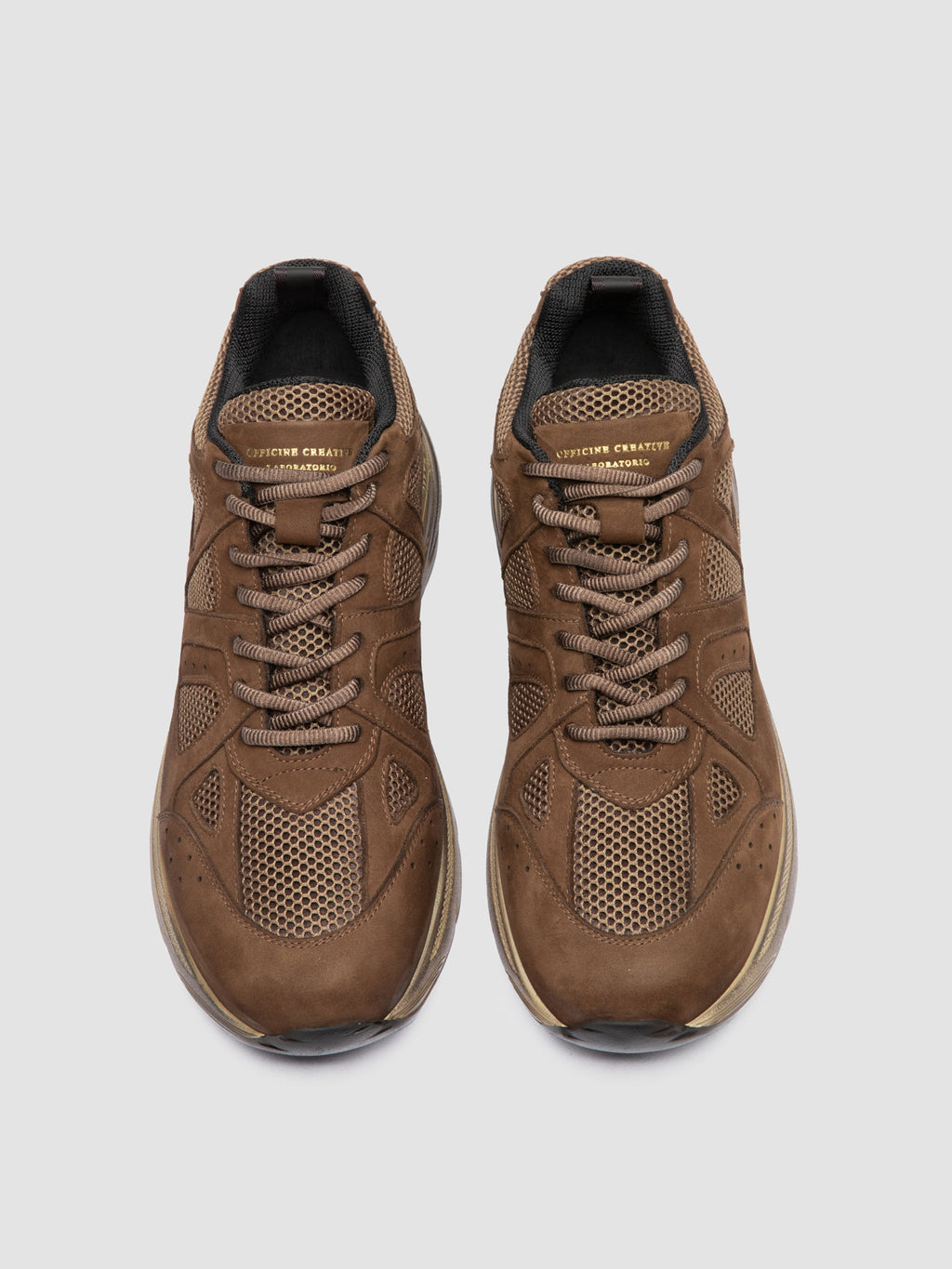 SUPURBIA 001 - Brown Leather Low Top Sneakers - image 2,side view