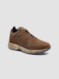 SUPURBIA 001 - Brown Leather Low Top Sneakers - thumb image 3,side view