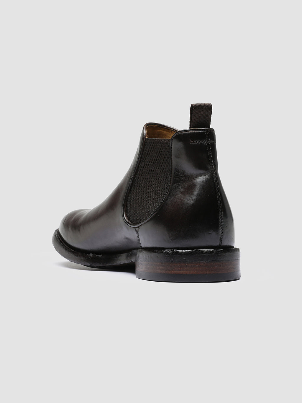 TEMPLE 008 - Brown Leather Chelsea Boots - image 4,side view