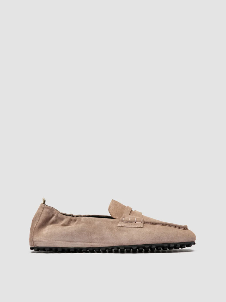 TRAVIS 001 - Taupe Suede Penny Loafers