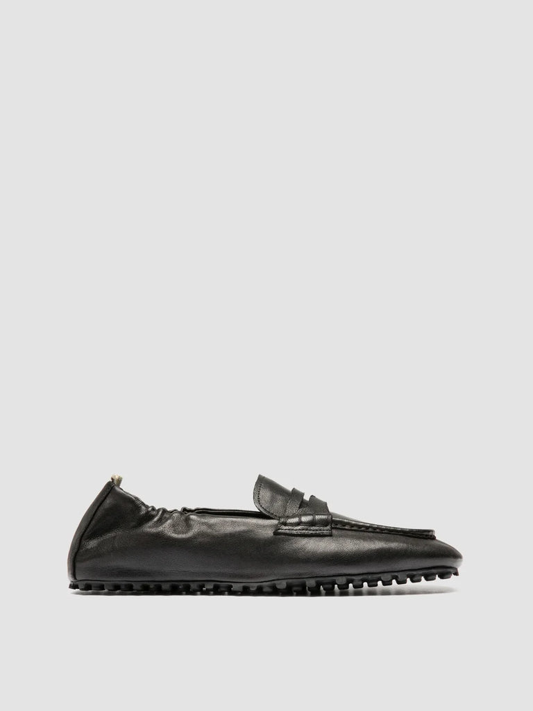 TRAVIS 001 -  Black Leather Penny Loafers
