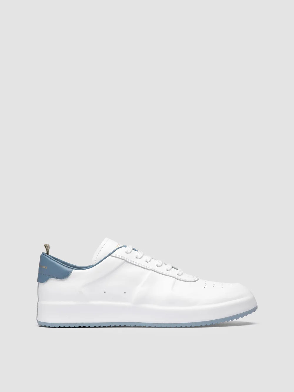 ACE 014 - White Leather Low Top Sneakers - image 1,side view