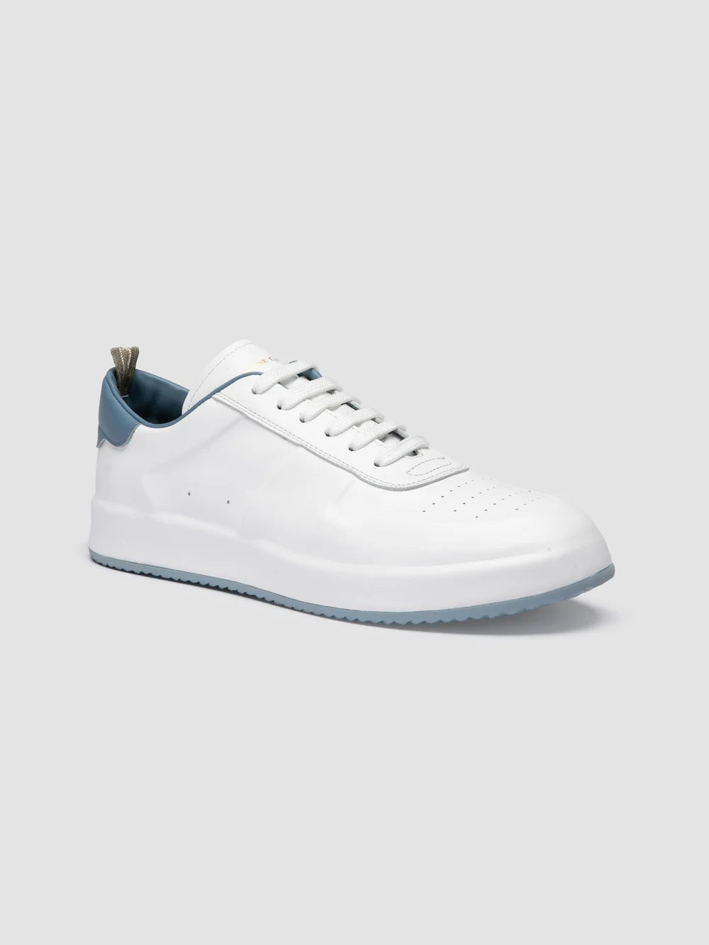 ACE 014 - White Leather Low Top Sneakers - image 3,side view