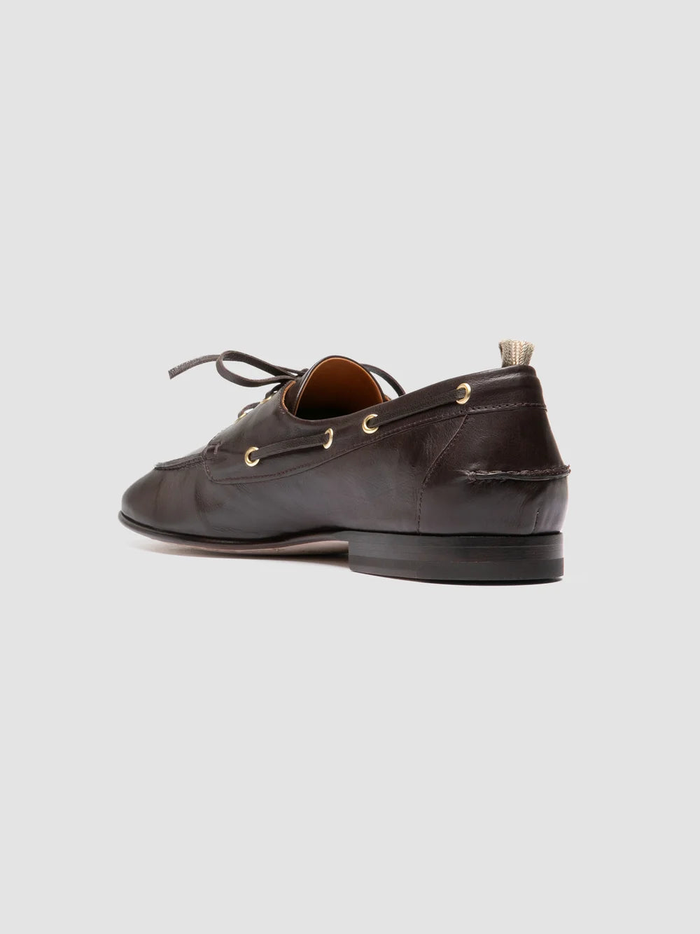 TWIST 001 - Brown Leather Penny Loafers - image 4,side view