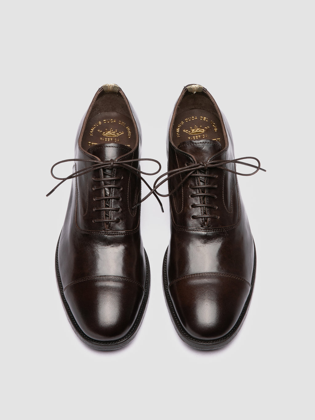 VANDERBILT CAOU 001 - Brown Leather Oxford Shoes