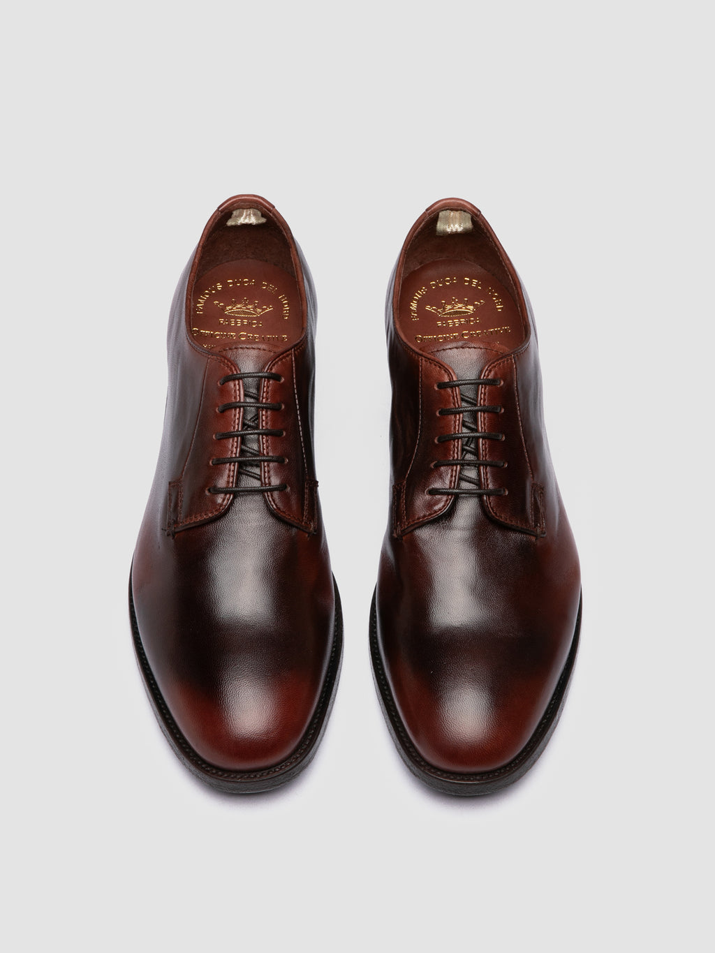 VANDERBILT CAOU 003 - Burgundy Leather Derby Shoes