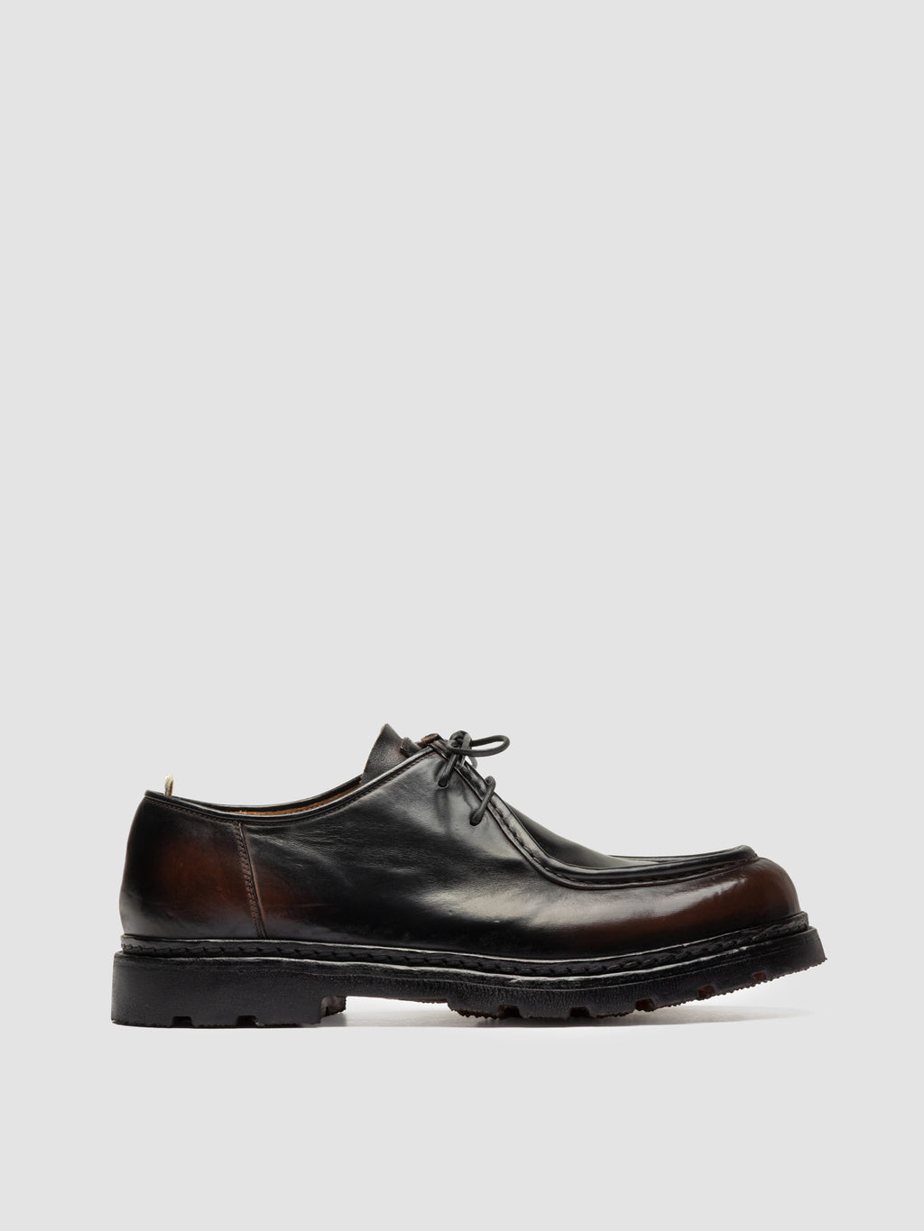 VOLCOV FLEXI 001 - Brown Leather Derby Shoes - image 1,side view